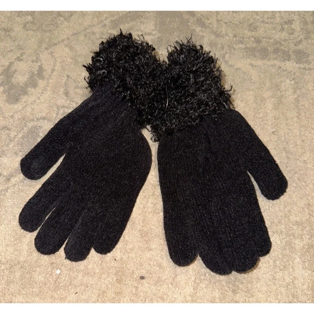 Westbound‎ Women Warm Plush Black Gloves One Size New